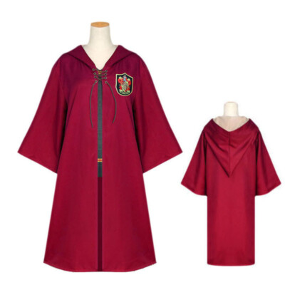 Halloween Harry Potter Cosplay Costume Cloak Robe Cape w/Tie Adult & Kid Sizes