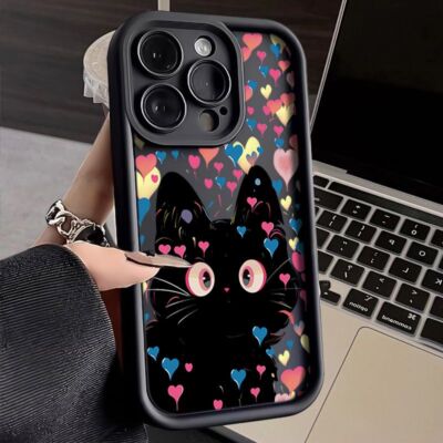 For OPPO VIVO Infinix Tecno Hot Cat Back Case ShockProof Phone Cover Women Girl