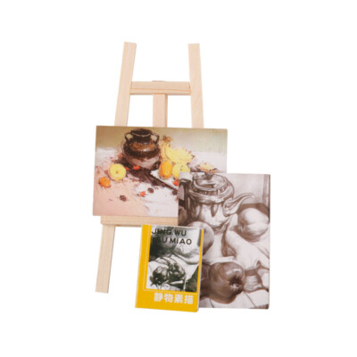 1Set 1:12 Scale Dollhouse Miniatures Accessories Easel Sketch Art Kit School