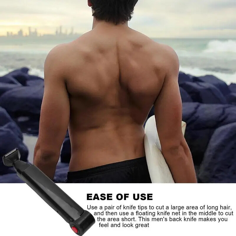 Electric Back Shaver For Men Long Handle Body Hair Removal Facial Razor Trimmer