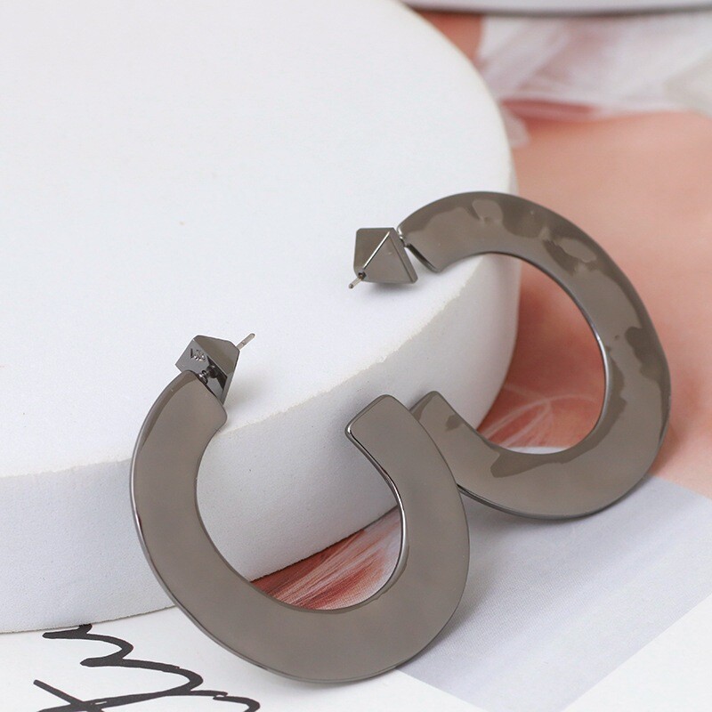 Alexis Bittar Liquid Metal Hoop Earring With Gift Box