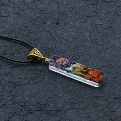 Natural Crystal Quartz Stone Pendulum Hexagonal Pendant Reiki Healing Necklace