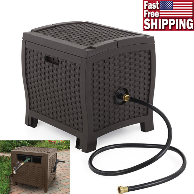 USA Water Garden Hose Reel Guide Holder Resin Hideaway Smart Trak Suncast 175 Ft
