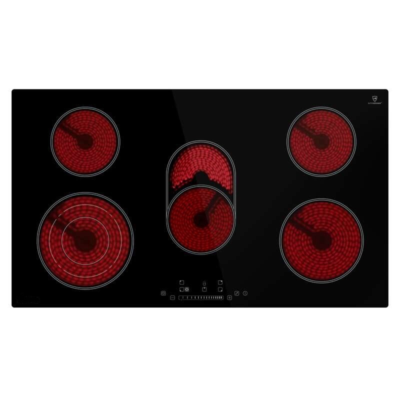  Design-Ceran-Kochfeld 90 cm autark 5 Kochzonen m.. Bräterzone + Dreikreiszone 