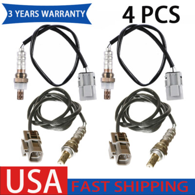 Up+Downstream Sensor For 2000-2003 Nissan Xterra Frontier 4pcs Oxygen O2 Sensor