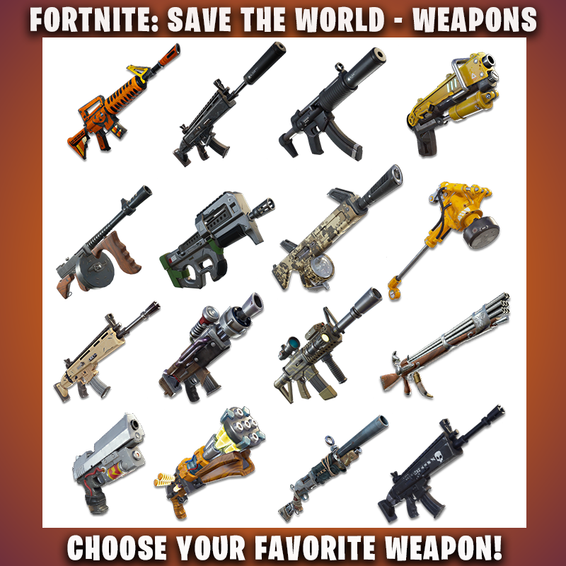 fortnite save the world weapons 82 106 130 full perks xbox pc ps4 - fortnite jacks revenge best perks