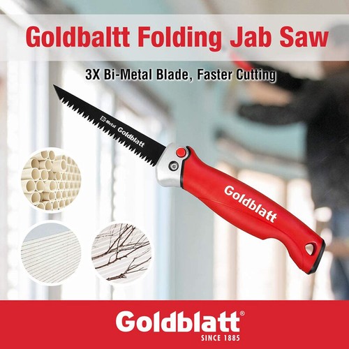 Goldblatt 6" Folding Drywall Saw Jab Saw Hand Saw Soft Grip Handle Sheetrock Saw