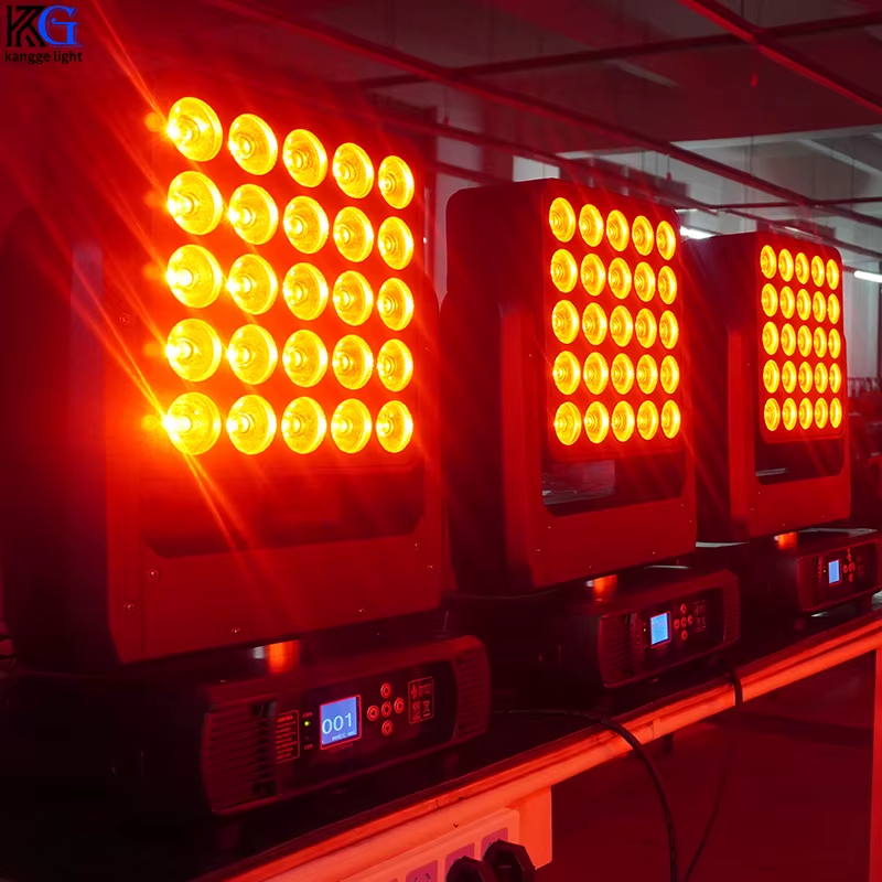 LED 25pcs Matrix Moving Head Light Stage Fixed Pattern Strobe Light 4in1 Concert