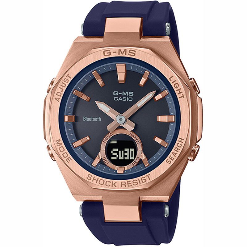 Pre-owned Casio Baby-g Msg-b100g-2ajf Gold Case Bluetooth Solar Atomic Radio Women Watch