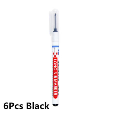 6X Long Head Markers Deep Hole Marker Pen For Bathroom Woodworking Multi-purpose
