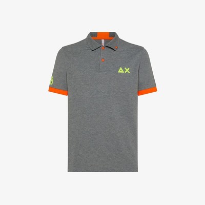

Polo SUN68 Мужская модель Polo Logo Fluo A33122 Grey Medium E2023, Grey average