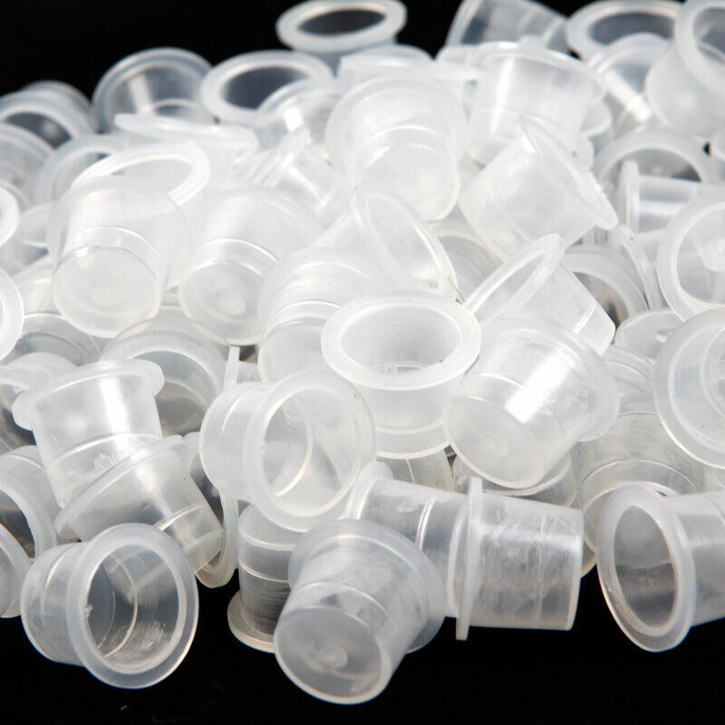 100/500 Pcs Ink Caps Plastic Cups Tattoo Supplie