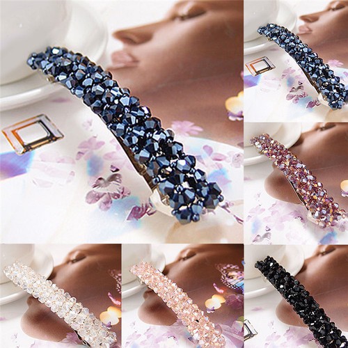 Women Headwear Flash Rhinestone Double Snowflake Hair Clip Large Star Hairpin hi