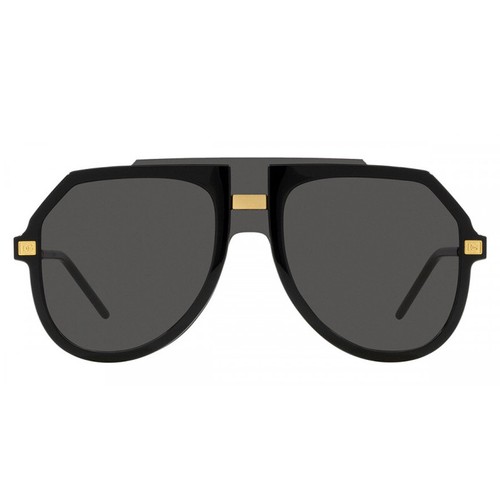 Pre-owned Dolce & Gabbana Dg6195 501/87 Black/gold/dark Gray 45-10-145 Sunglasses A...