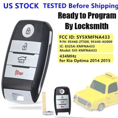 for 2014 2015 Kia Optima Smart Prox Remote Key Fob SY5XMFNA433 95440-4U000 2T500