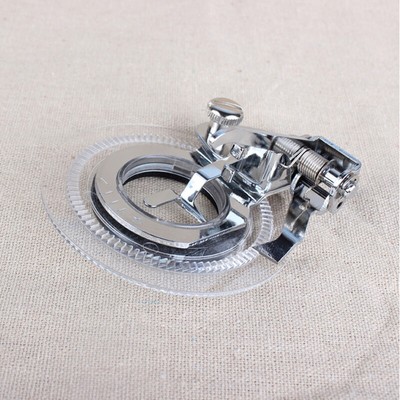 1pc Round Flower Stitch Sewing Machine Presser Foot-Fit All Shank Snap-On Sew JL