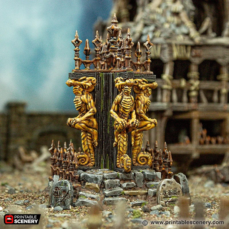 Shrine of Ruin – Gothic Objective Terrain for Wargames | 32mm |Printable Fantasy
