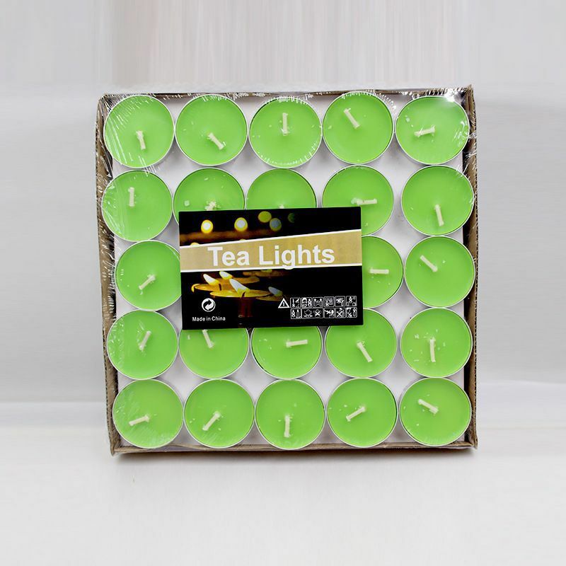 Set 300 Pezzi Candele Tonde Verdi Tealight Tea Lights Lumini bal