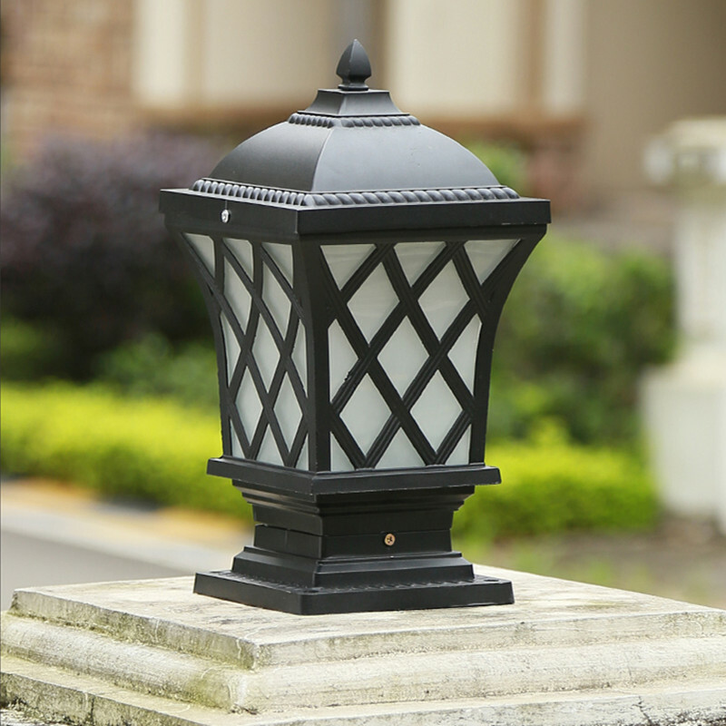 Home Pillar Lamp Yard Pillar Light Outdoor Wall Sconce Garden Black Wall Lights