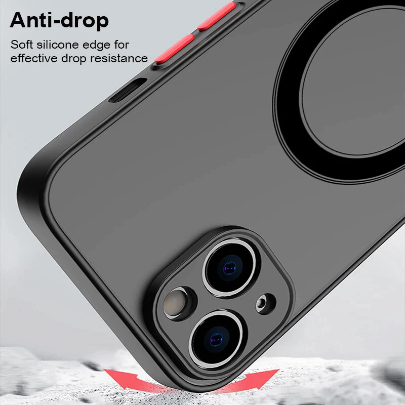 For Apple iPhone 15 14 13 12 11 Pro Max Case Mag Safe Magnetic Camera Lens Cover