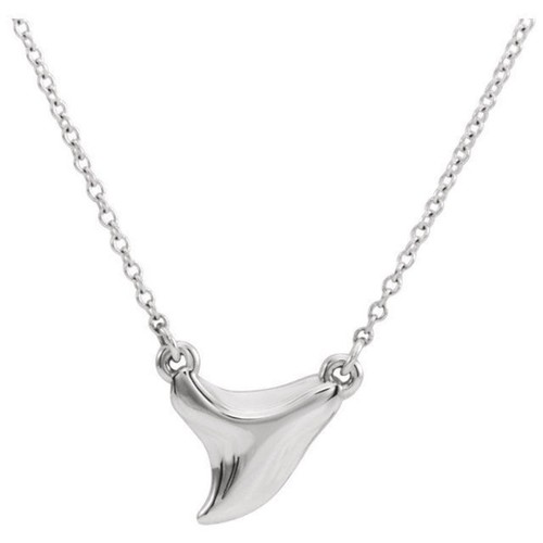 JADiamonds Sterling Silver Shark Tooth 16-18