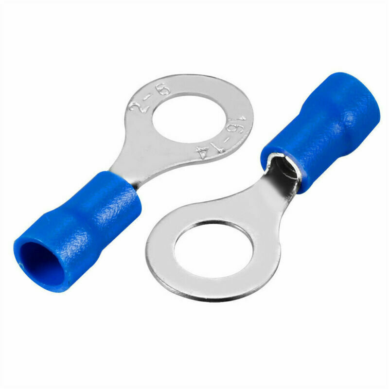 50-200PCS Insulated Ring Electrical Wire Connectors Splice Spade Crimp Terminals