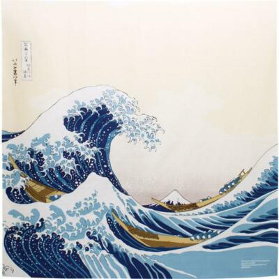 Furoshiki 104 cm Ukiyo-e Motiv "The Great Wave Off Kanagawa" Hokusai