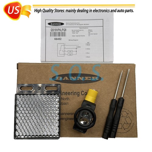 (New in Box) For Banner QS18VP6LPQ8 10-30VDC 3500mm Photoelectric Sensor PNP