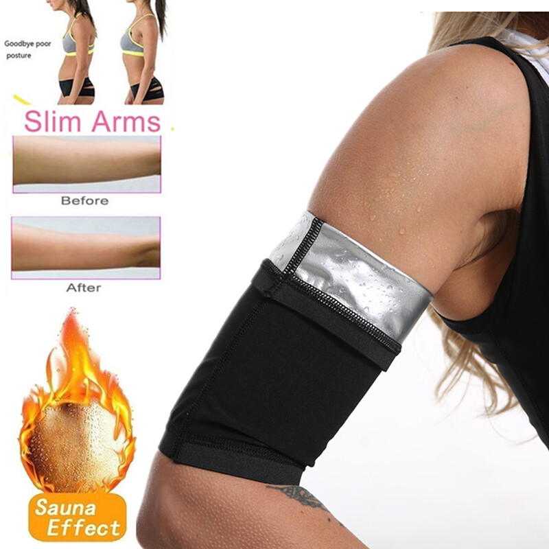 2Pc Sweat Sauna Arm Sleeves Body Shaper Slim Arms Hot Thermo Fat Burner Slimm_$f