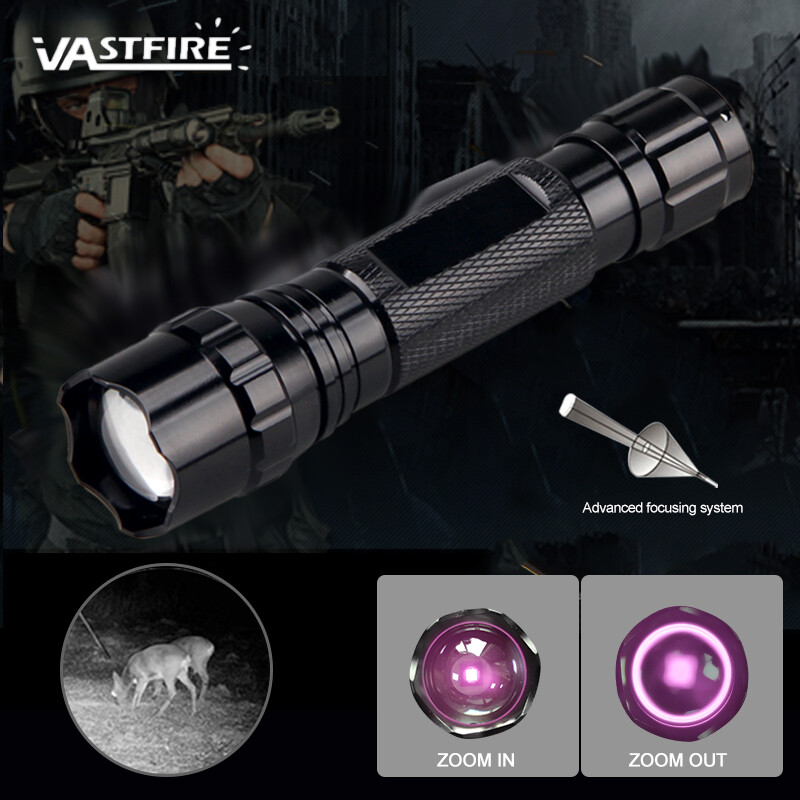 IR 850nm Hunting  LED Flashlight Infrared Night Vision Light Rifle Scope Mount
