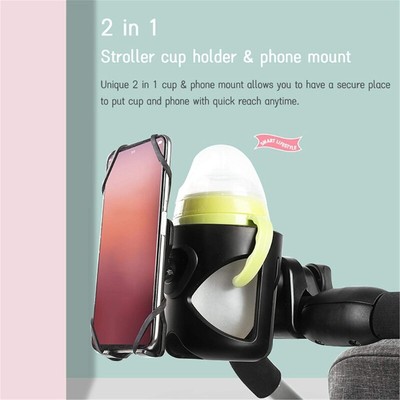 High-quality 360-degree Str-oller Cup and Phone Holder for Bicycle/Wheelchair