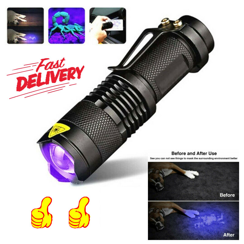 395/365 NM UV ultraviolett LED Taschenlampe Schwarzlicht Stablampe