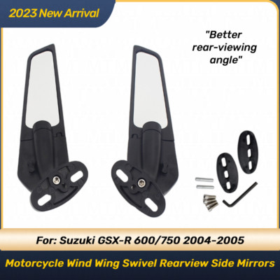 For Suzuki GSXR600/750 2004 2005 Complete Wing Rearview Stealth Winglet Mirrors