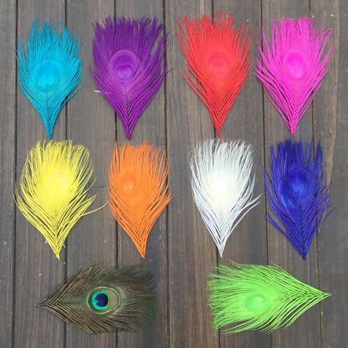 Beautiful Natural Peacock Feather 10 15 Cm 4 6 Inch Diy Wedding