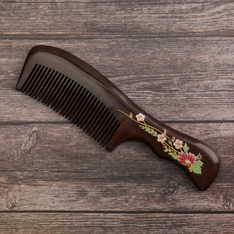 unisex-adult-vintage-wood-comb-handmade-painting-floral-beard-hair-comb