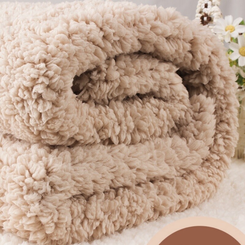 UK Thick Faux Sherpa Fleece Fabric Thermal Blanket Coat Jacket Lining Material