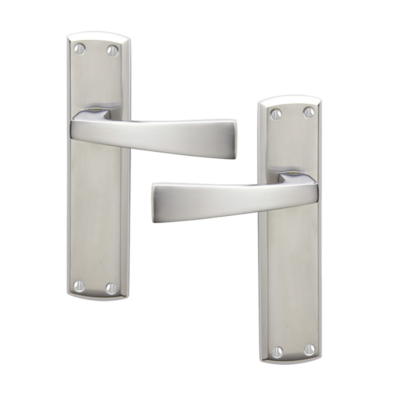 UAP Ritz Lever on Backplate Internal Door Handle Lever Latch in Dual Chrome