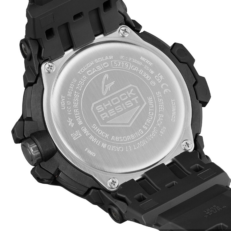 Pre-owned Casio G-shock Master Of Gravitymaster Black-orange Men's Watch Grb300-1a4