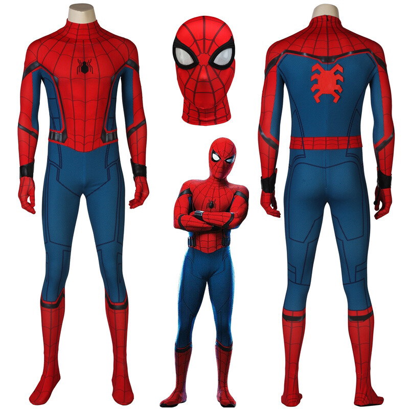 Marvel Spider-Man:Homecoming Peter Parker Zentai Suit Jumpsuit Cosplay Costume