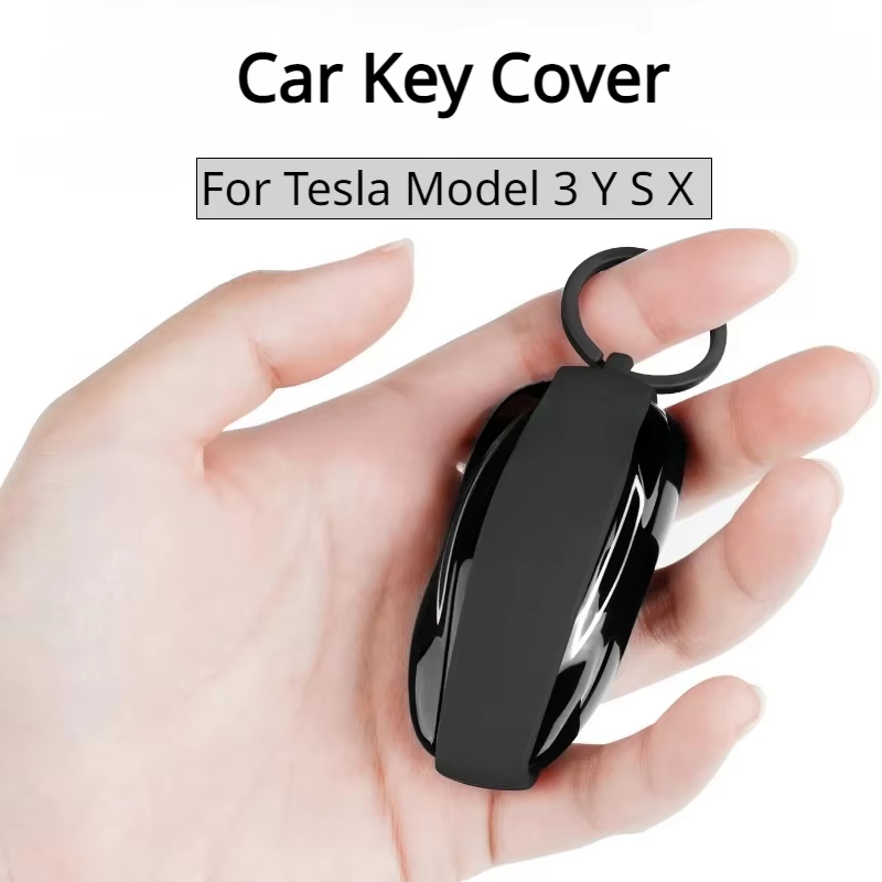 Car Key Fob Case Silicone Cover for Tesla Model 3 Y S X Bikini with Metal Keycha