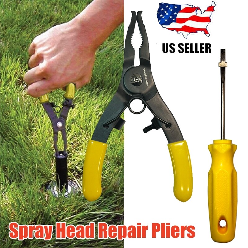 Sprinkler Tool Pop Up Spray Head Stem Puller Holder Repair Pliers Rugged Steel