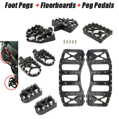 Floorboards Foot Pegs MX Style Shifter Peg Pedals For Harley Softail Road Glide 