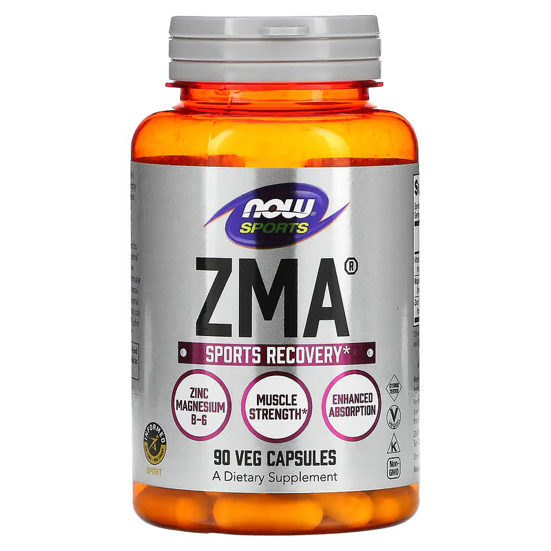 NOW Sports ZMA 90 Veg Capsules | Zinc + Magnesium + Vitamin B6