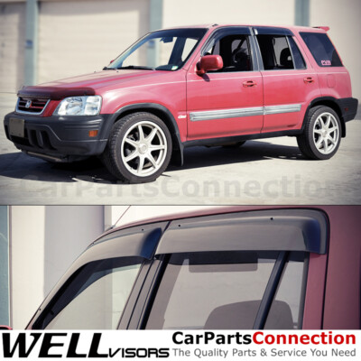 WellVisors Window Visors 97-01 For Honda CRV Side Deflectors Clip-on Series