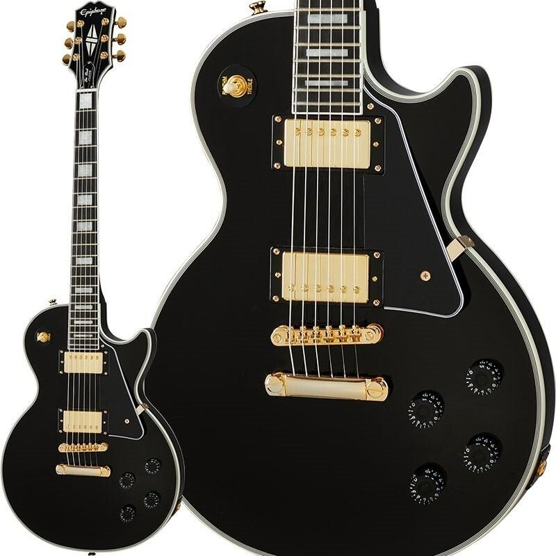 ギター Epiphone Inspired by Gibson Custom Ebony Epiphone Inspired by Gibson Custom Les Paul Custom - Ebony