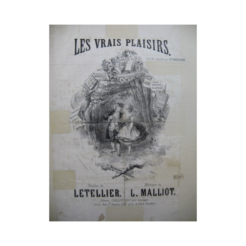 Malliot L. Les Vrais Plaisirs Chant Piano Xixe