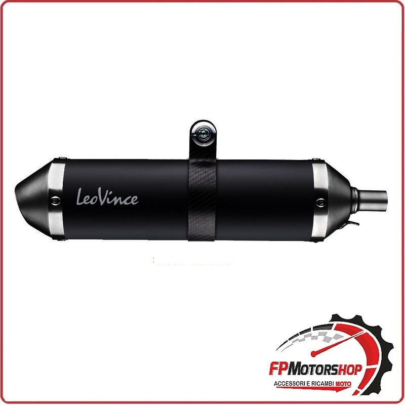 TERMINALE SCARICO COMPLETO X-FIGHT NERO PER APRILIA RS4 50 11-16 LEOVINCE 3278B