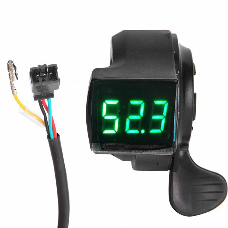 E-Bike Thumb Throttle LCD Digital Battery Voltage Display Sw