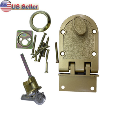 Dead Bolt Lock Home High Security Jimmy Proof Bronze With Flat Strike 2 Keys