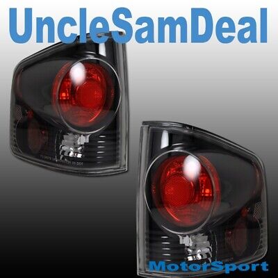 CHEVY S10 GMC SONOMA CLEAR LENS BLACK HOUSING TAIL LIGHTS PAIR DIRECT FIT